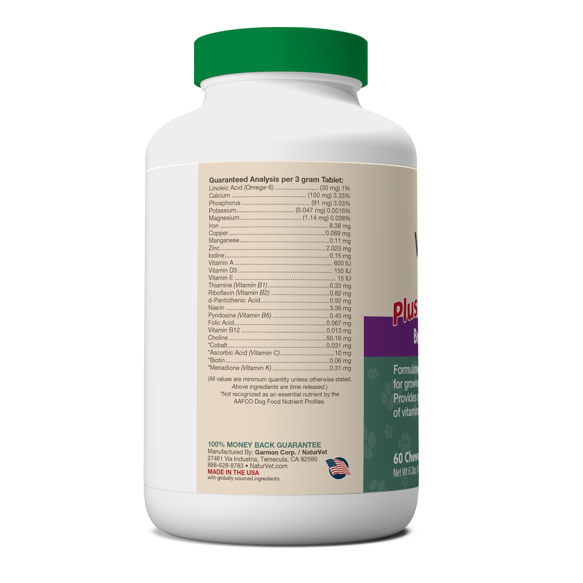 NaturVet VitaPet Puppy Daily Vitamins plus Breath Aid 60 chew tabs G E Pharmacy