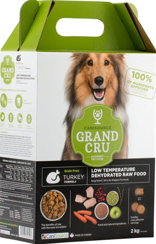 Canisource grand cru all life stages hotsell turkey formula dehydrated raw dry dog food