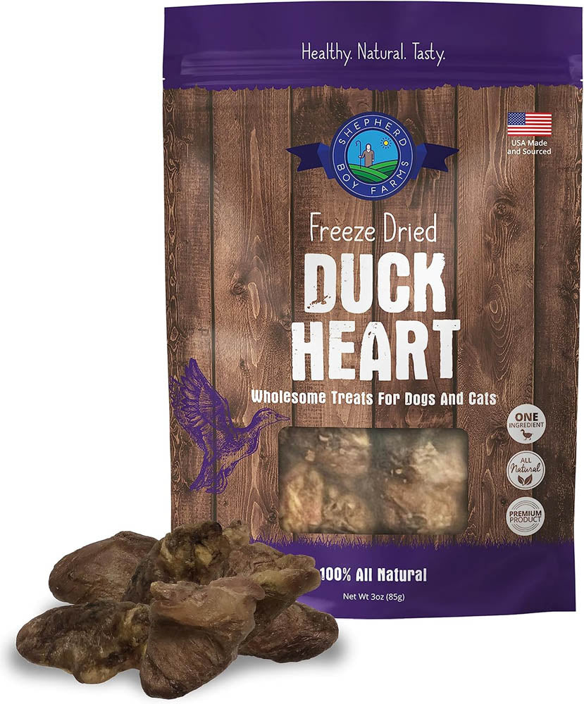 Shepherd Boy Freeze Dried Duck Hearts Shepherd Boy Freeze Dried Duck Hearts