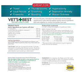 Vet s Best Comfort Calm For Dogs 30 soft chews G E Pharmacy