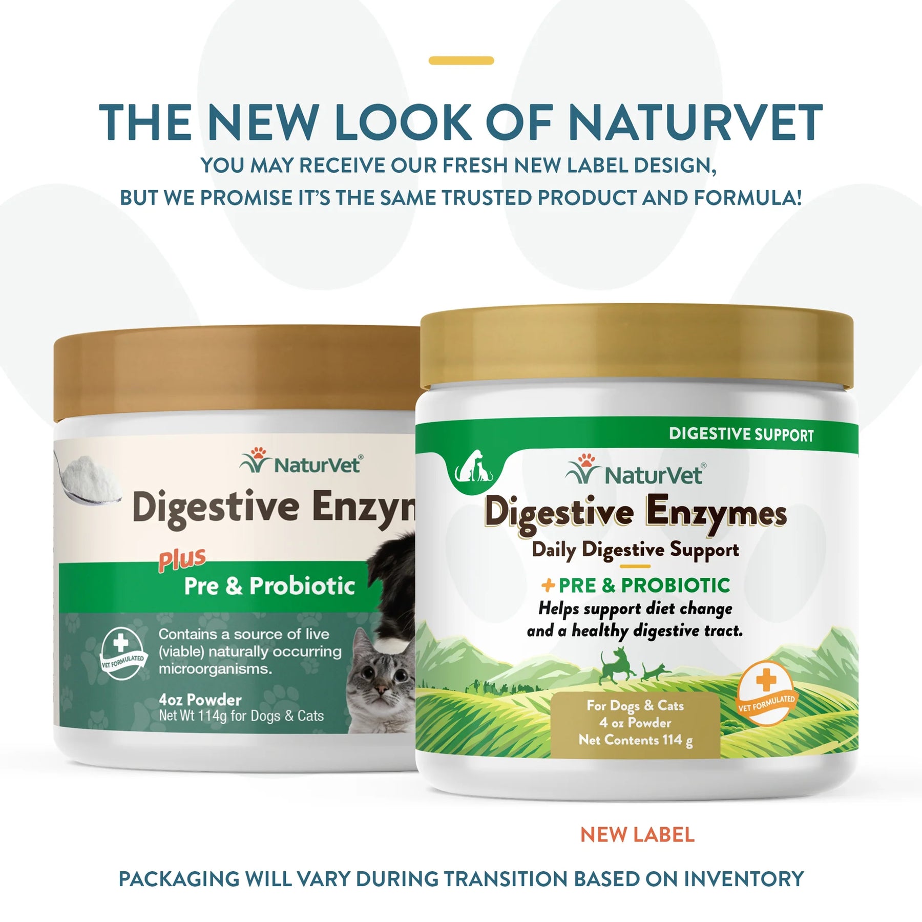 Naturvet digestive enzymes plus pre hot sale & probiotic