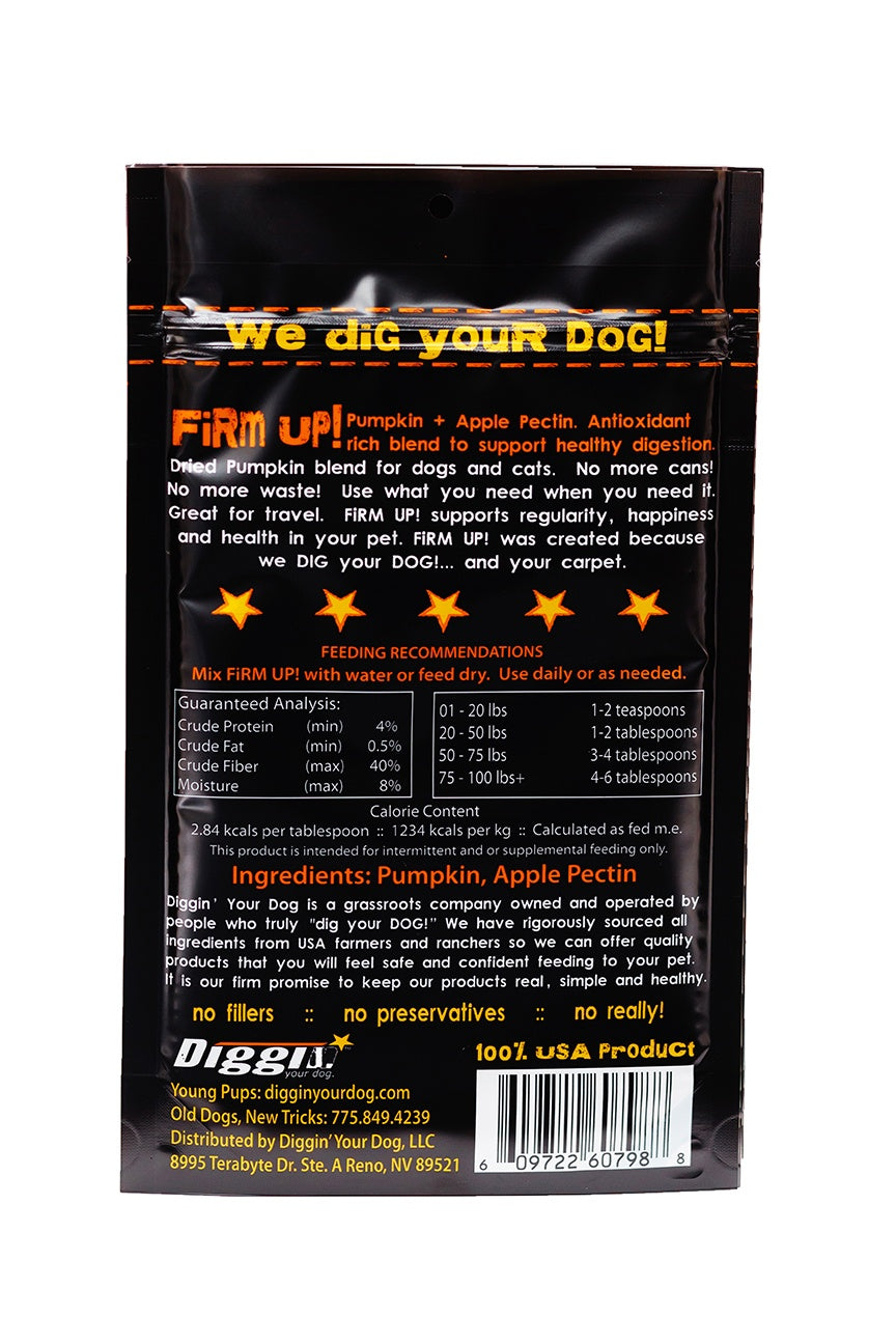 Diggin Your Dog Firm Up Pumpkin Super Supplement for Dogs Cats G E Pharmacy