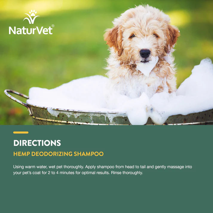 NaturVet Hemp Deodorizing Shampoo 16oz G E Pharmacy