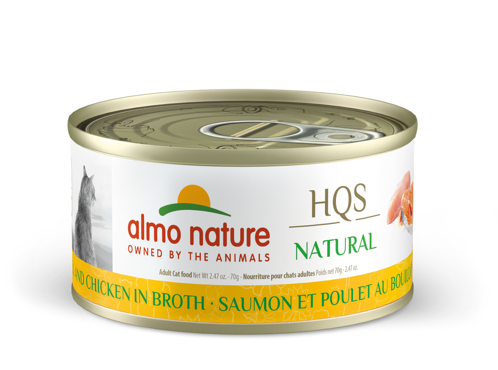 Almo Nature HQS Natural Salmon & Chicken in Broth 70g – G&E Pharmacy
