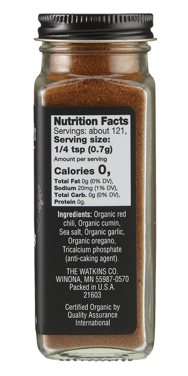 Watkins Organic Chili Powder 85g – G&E Pharmacy