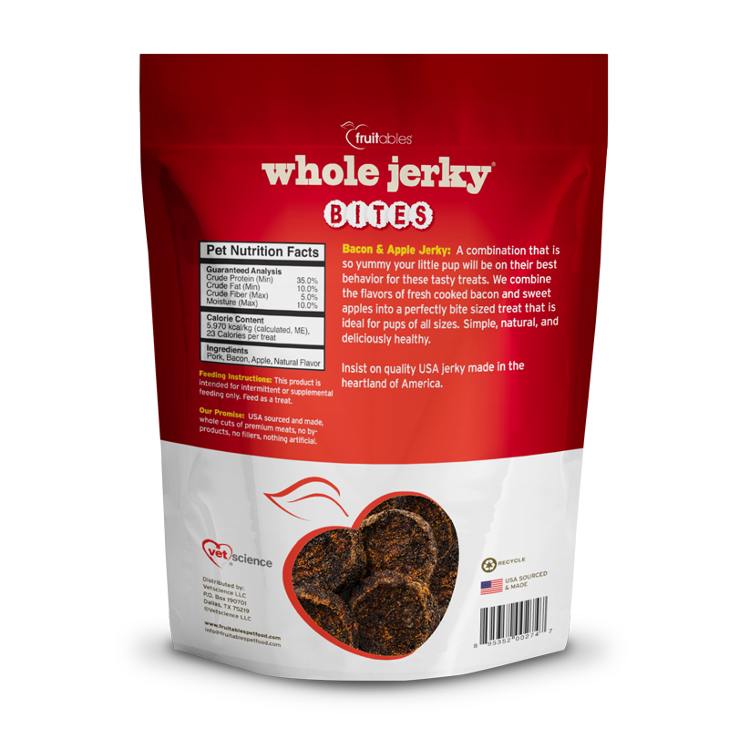 Fruitables Bacon Apple Whole Jerky Bites 141.7g G E Pharmacy