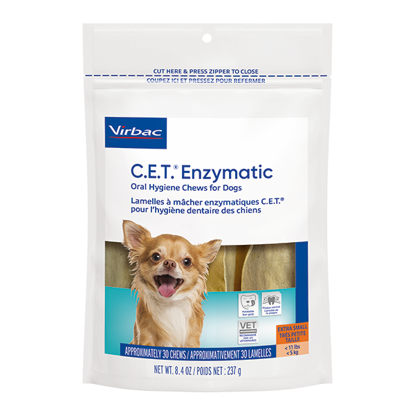 Virbac C.E.T. Enzymatic Oral Hygiene Chews for Dogs G E Pharmacy